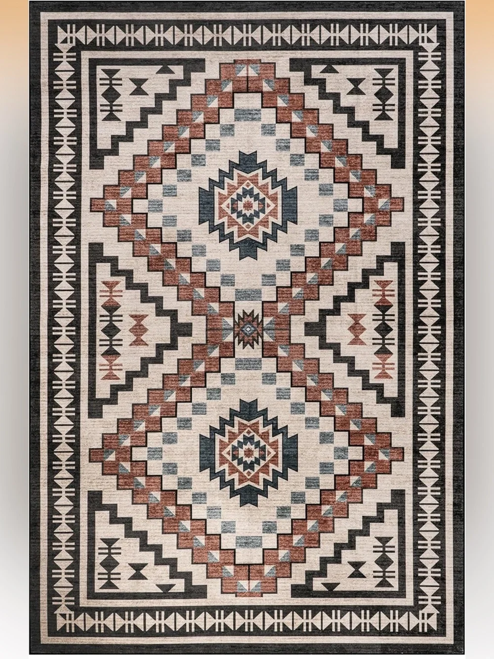 🏠 🧮 nuLOOM SplashGuard Calli Area Rug – Beige/Ivory 4’ x 6’